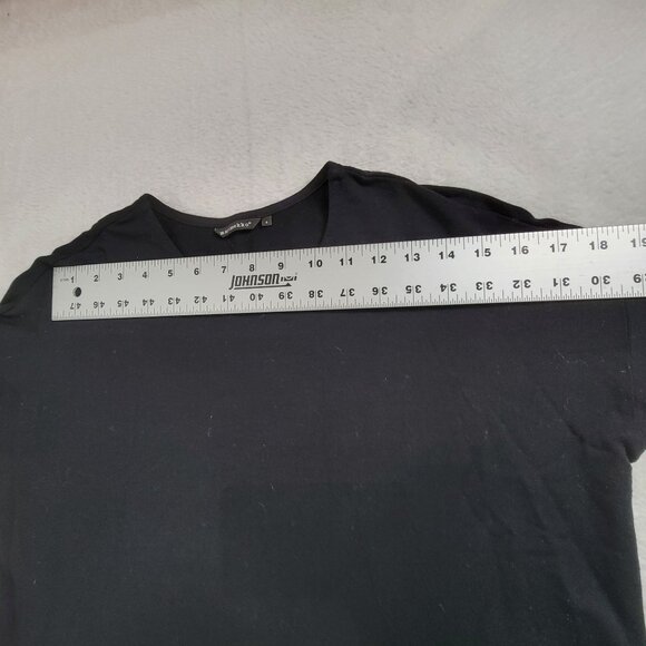 Marimekko Womens Black Long Sleeve Tunic Top With Pockets Size Small Stretch - Picture 6 of 8